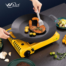 麦饭石不粘烧烤盘露营户外烤肉盘家用卡式炉多用韩式烤盘露营烧烤