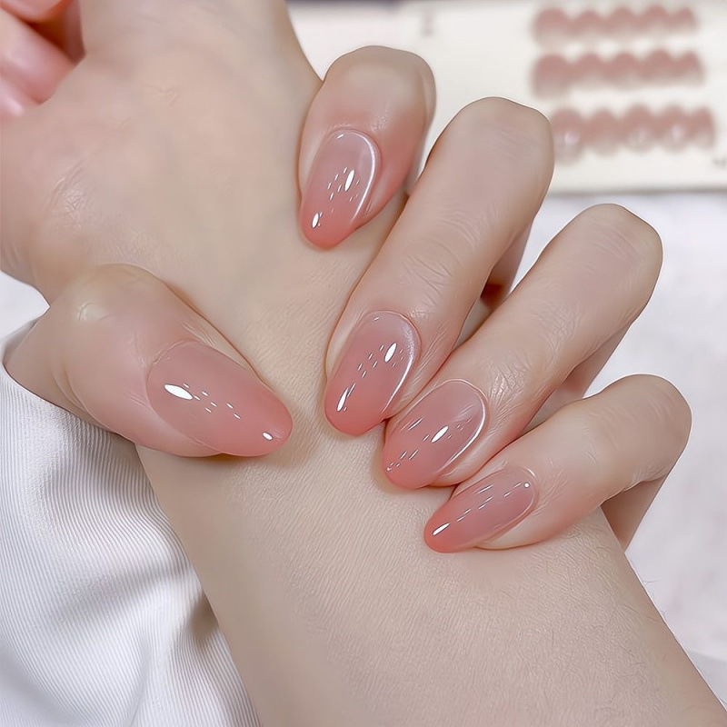 Spring and Summer Trendy Pink Peach Gradient Nail Art Wearable Nails, Simple Everyday Girly Style, Versatile and Brightening Nail Stickers Spring and Summer Trendy Pink Peach Gradient Nail Art Wearable Nails, Simple Everyday Girly Style, Versatile and Brightening Nail Stickers