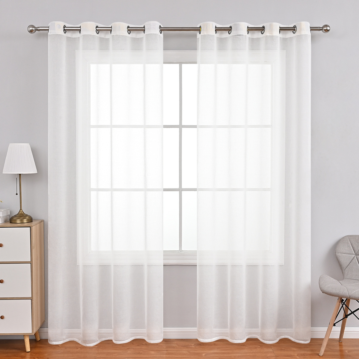 Cortinas semitranslúcidas de color sólido transfronterizas para ventanas, Amazon Meike, cortinas terminadas de venta múltiple al por mayor