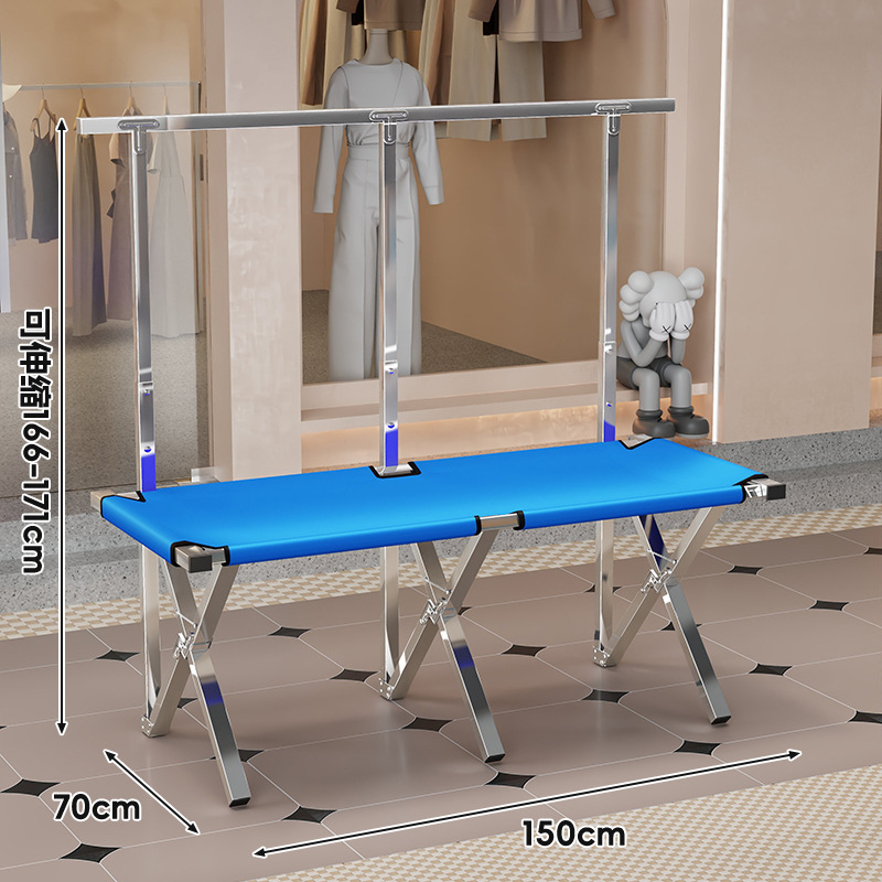 Estante Plegable para Puesto, Tubo de Hierro y Tela Oxford, Retráctil y Portátil, para Mercado Nocturno