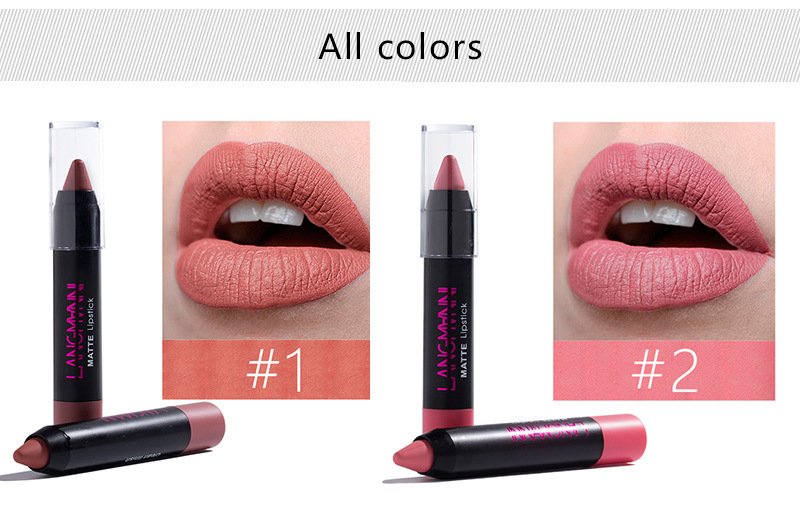 Langmanni 12-tube Velvet matte Lipstick Set, non-stick cup matte black tube lipstick Amazon undefined
