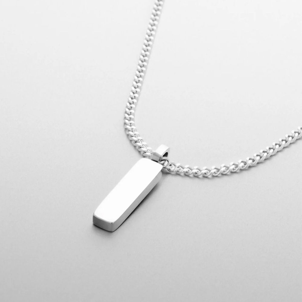 Men's Gender Vacation, Classic Style Style Men's Vacation Classic Style Layered Necklaces Solid Color 316L Stainless Steel Waterproof Non Tarnish Surgical Steel Men Pendant Necklaces