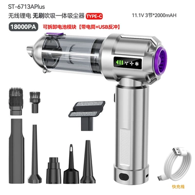 Tozsoranlar – All-In-One Digital Display Led Lighting - 6713-silver-purpledigital-display-brushless-one-touch-dustbinremovable-battery-18000pa