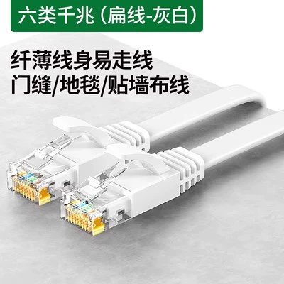 0.5m-white flat wire (unshielded)