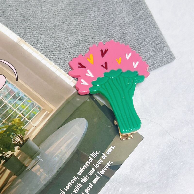 新款mini爱心花束羽毛球海龟发夹球拍卡通清新甜美可爱发卡碎发夹|undefined