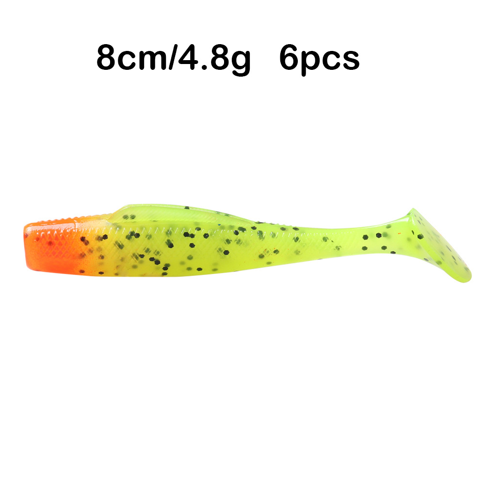 TPR cebo suave T cola flotante Luya gusano suave 6 pack MAN6cm8cm 10cm MinnowZ zman cebo suave