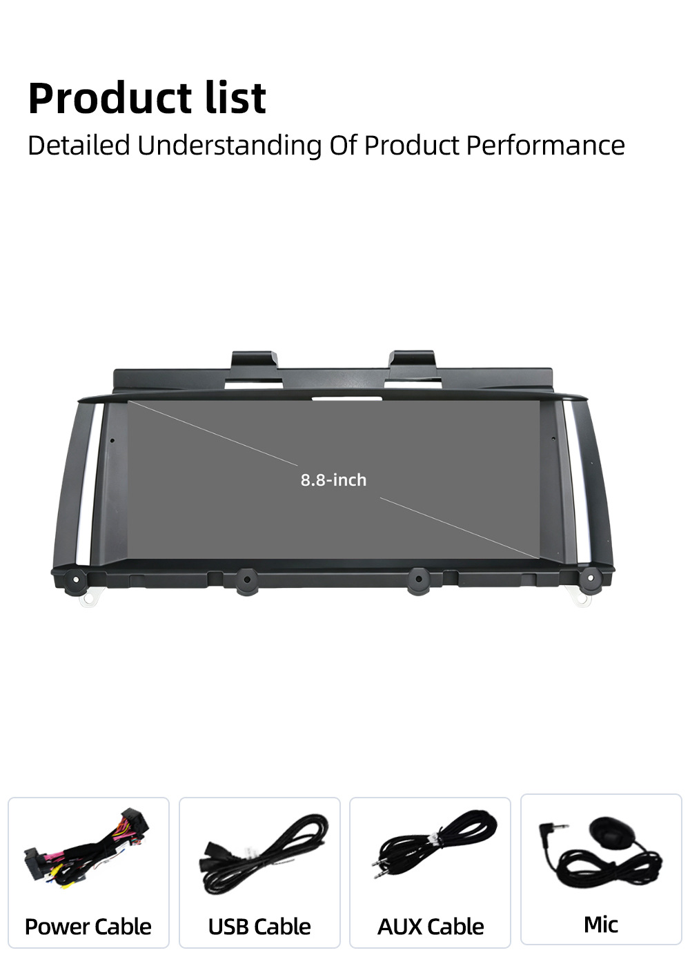 Car-Mounted Carplay Central Control Large Screen Suitable for Bmw X3 F25 X4 F26 2011-2017 Android Navigation