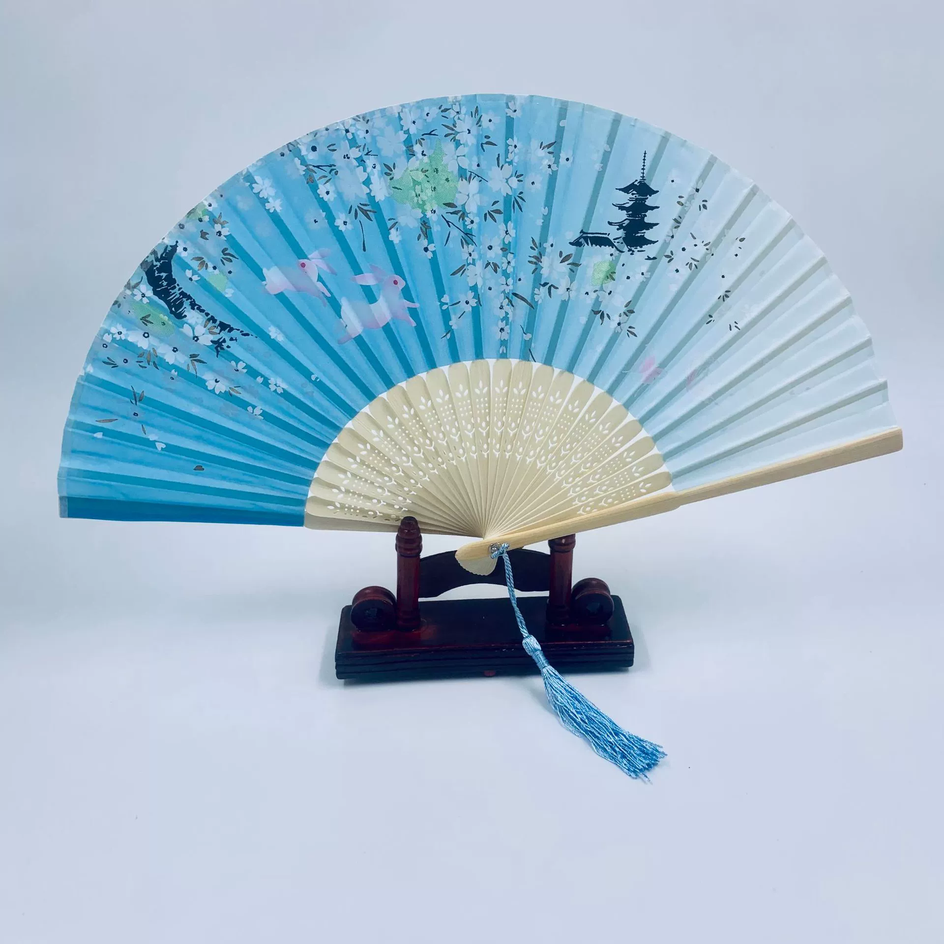 Folding Hand Fan Hanfu Style, Silk-screen Print, High-definition Patterns, Fine Workmanship