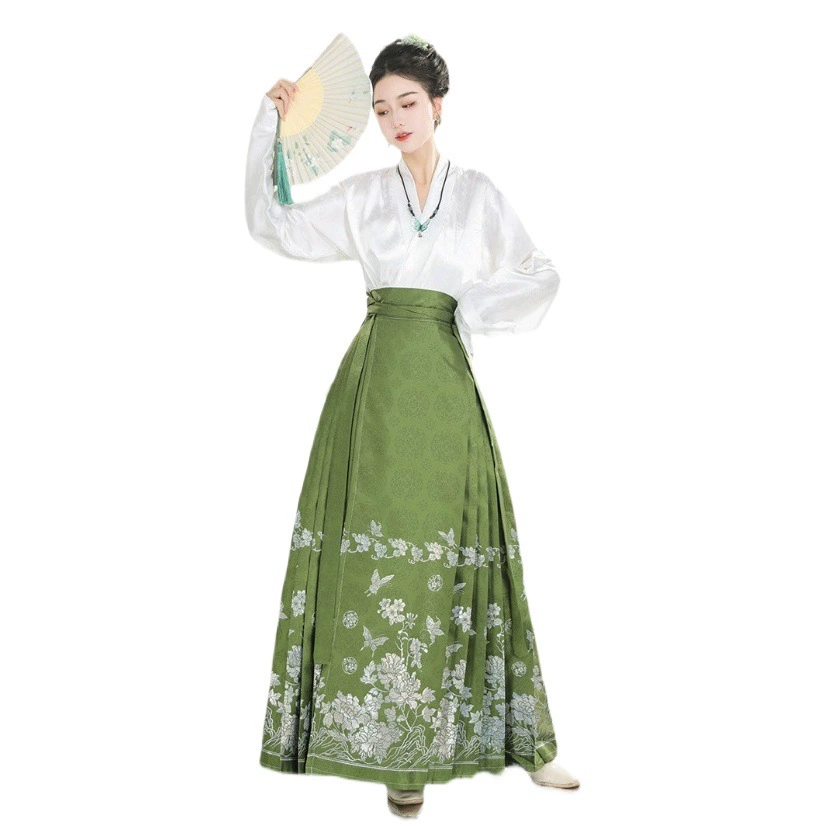 Оригинальный улиточный новый жилет в китайском стиле, юбка, костюм-дневной Changming Hanfu, женская новая танцевальная одежда 2024 года, Модный черный