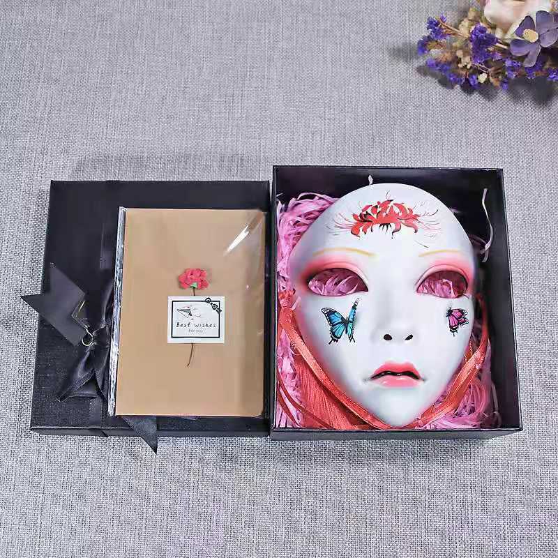 Todas las cosas tienen espíritu en línea celebridad adulto máscara de fiesta cara completa estilo chino pintado a mano accesorios decorativos Hanfu