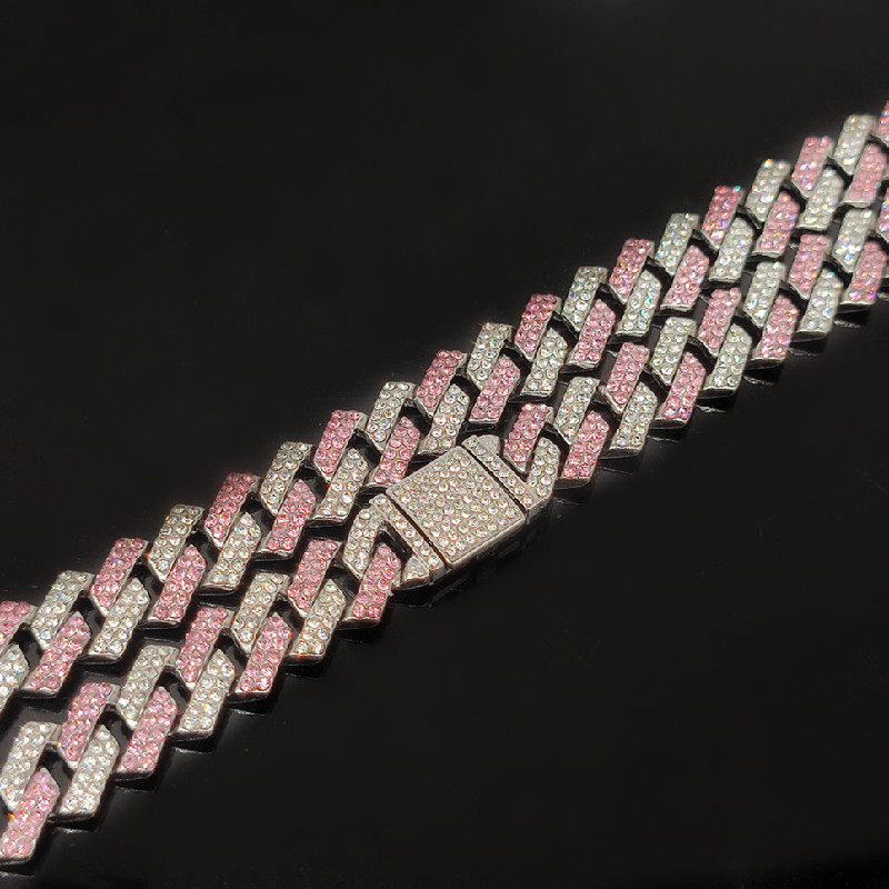 15mm flip farbige kubanische Kette modische und coole Männer voller Diamant_voghion.com