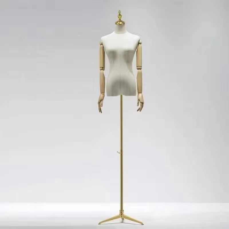 Modelo de accesorios tienda de ropa de mujer cuerpo completo modelo estante de ropa de mujer estante de muñeca de medio cuerpo humano estante de exhibición de ventana