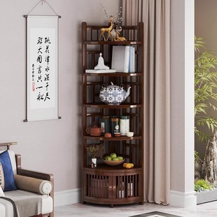 Corner Cabinet Corner Storage Rack Bamboo Triangle Corner Restaurant Corner Corner Storage Wine Cabinet Storage Cabinet Living Room Corner