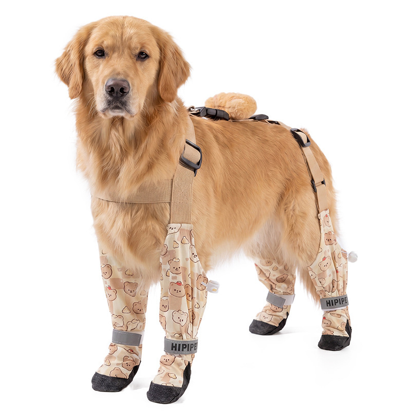 Zapatos para mascotas, cinturón de zapatos, anti-caída, anti-desgaste, impermeable, zapatos para perros grandes y medianos, anti-sucio, zapatos para perros de cuatro estaciones