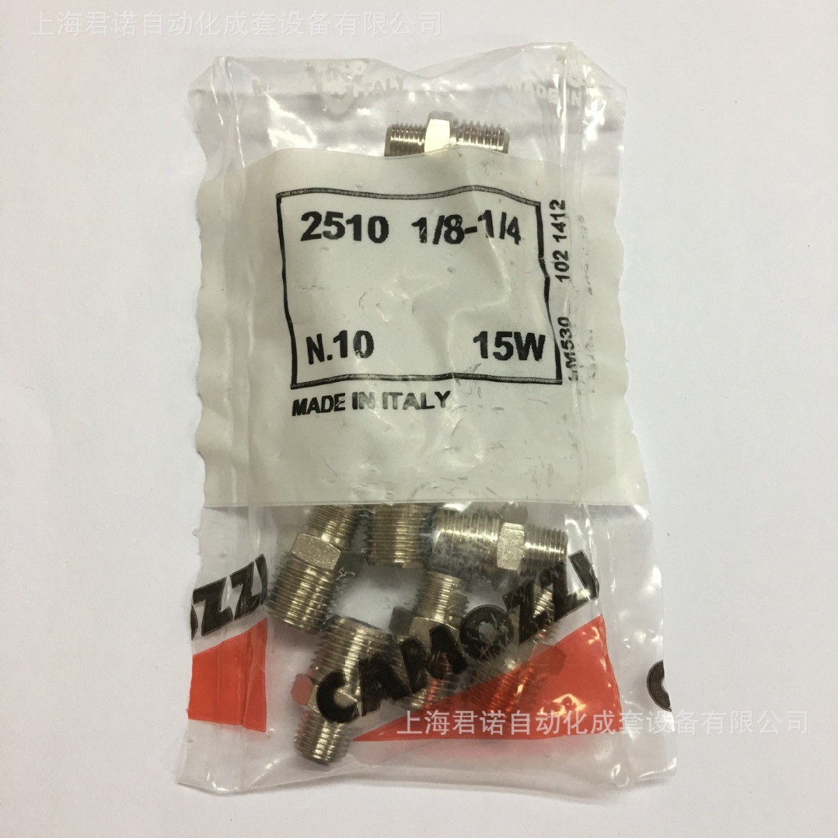 接头 2510-1/8-1/4 CAMOZZI 康茂胜 2000系列管道接头