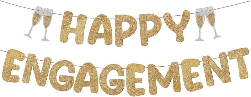 婚约ハッピープルフラッグHappy Engagementピンク婚约ハッピープルフラッグ独身パーティー装饰|undefined