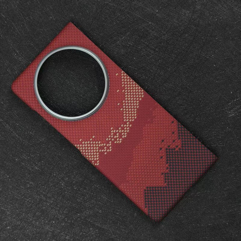 新しい vivo xfold5 ケブラー携帯電話ケース Xfold5 中央軸携帯電話ハードシェルアラミドカーボンファイバーに適しています|undefined