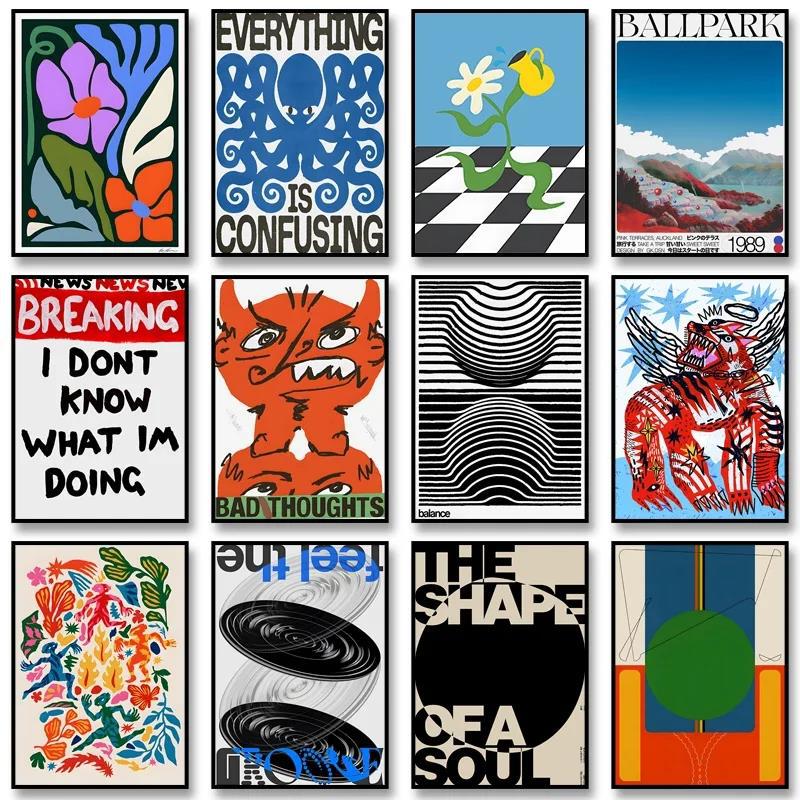 Abstract Illustration Canvas Painting Decorative Painting Poster Painting Core Aliexpress Temu Amazon Wholesale Sales