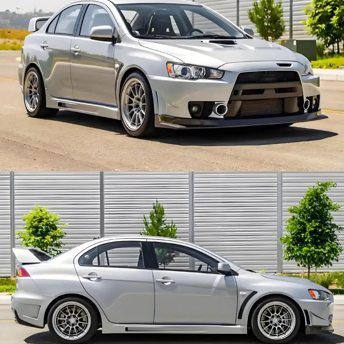 Applicable to 2007-2018 Mitsubishi Lancer Modified Parts Lancer Fq400 Side Skirts and Surrounding Components Made of Pp Material