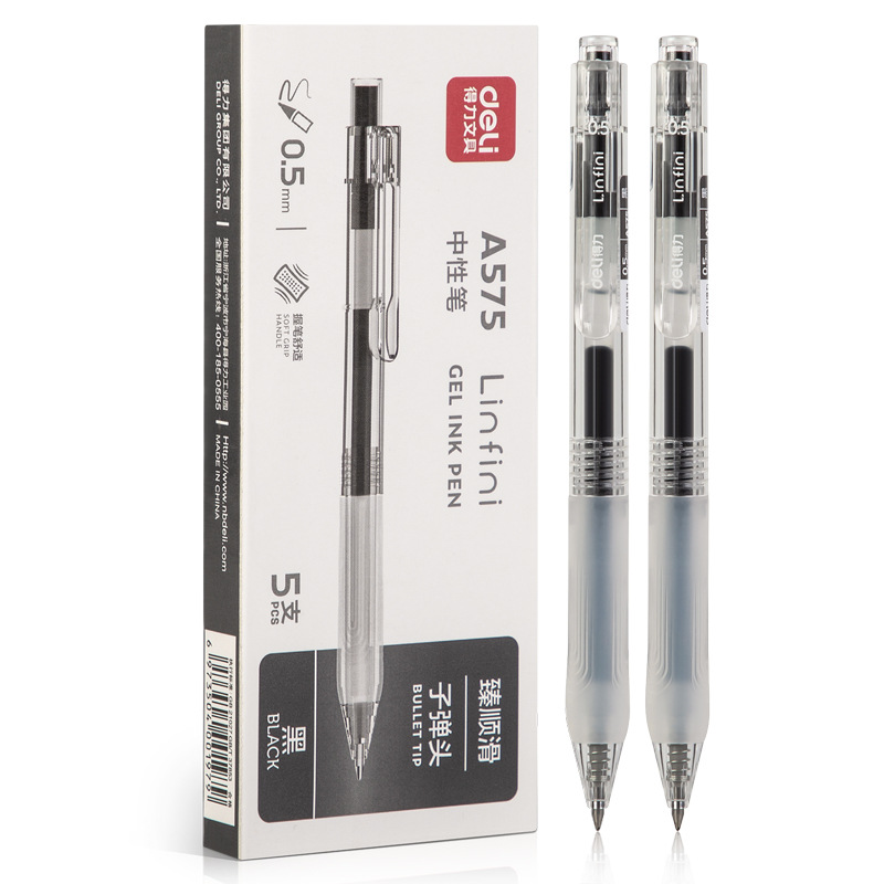 De la fuerza de cepillo rápido seco de cabeza para estudiantes para el examen de lápiz de bala negra de 0.5 mm lápiz acuoso SA575