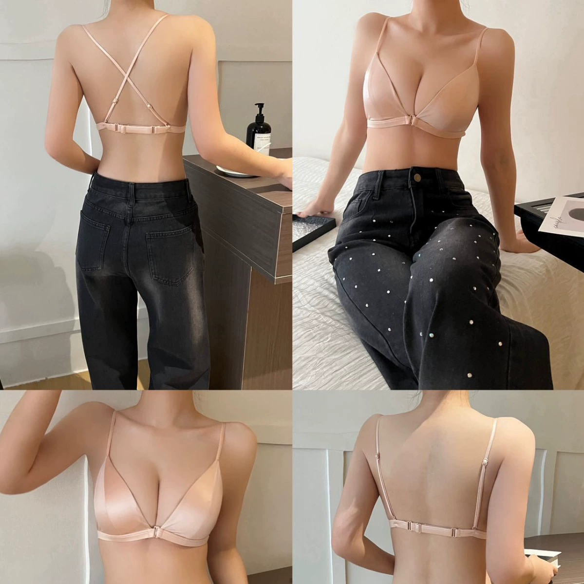 Push-up Bra, French Style, Light & Breathable, Comfortable Back, Sizes 32/70–38/85