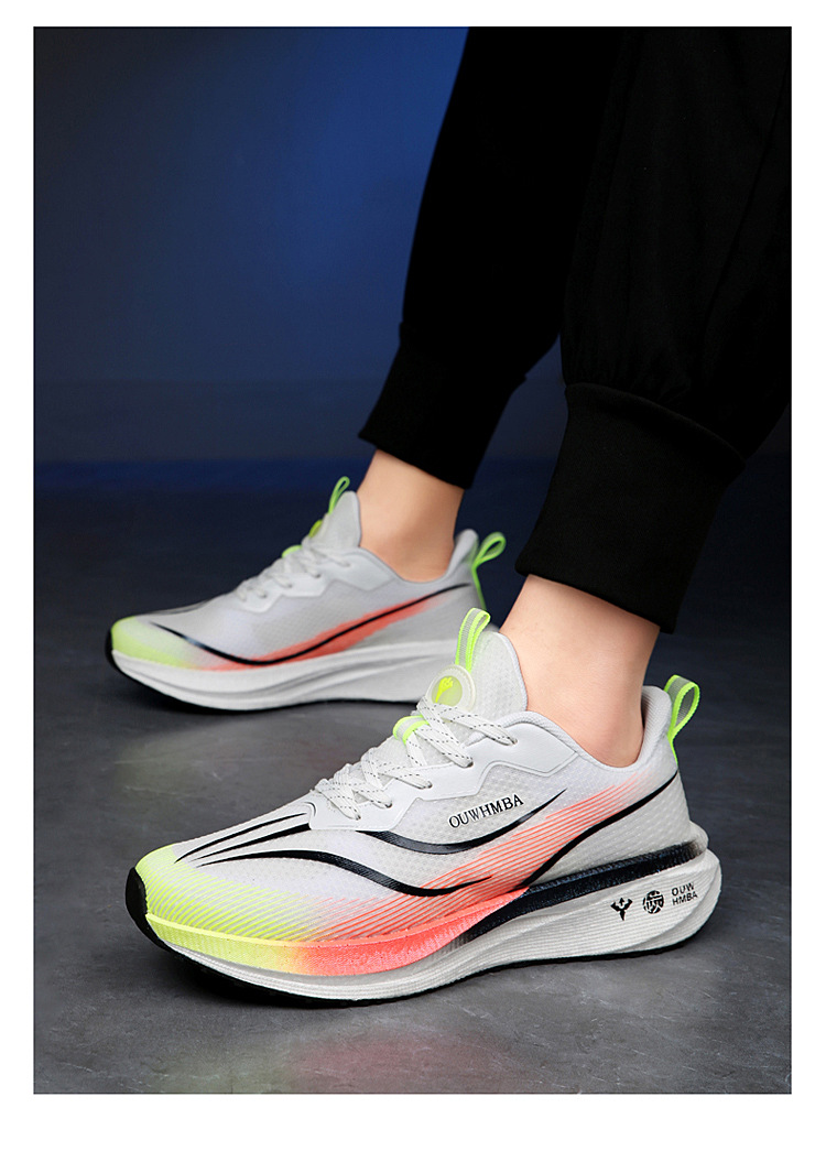 Carbon Plate Running Shoes Breathable Shock Absorbing Trainers_voghion.com
