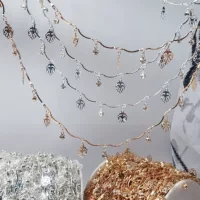 Diy цепь изогнутая палка вешает листья плюс сверлильные цепи металлические электрофоретические удержания цвета Ручная цепочка бурения Экзотические аксессуары ветра