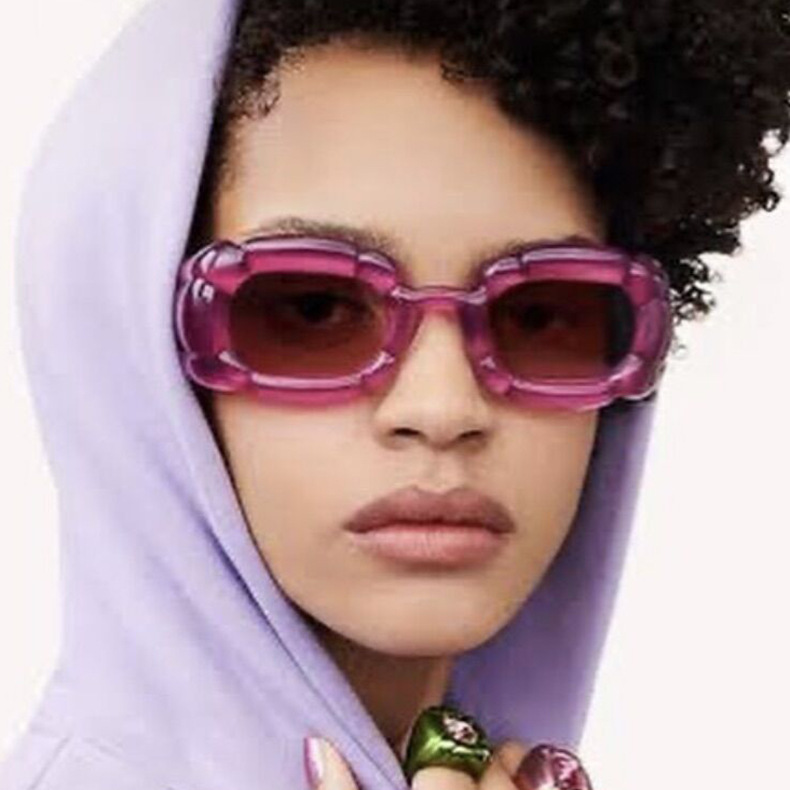 Hip-hop Punk Streetwear Geometric Ac Special-shaped Mirror Full Frame Women's Sunglasses display picture 4