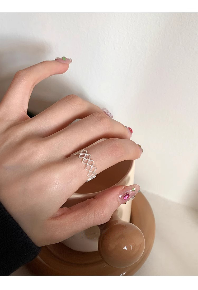 2g Weight Rings Classification Adjustable Ring Size 1 Piece Quantity Holiday, Tea Party Occasion 925 Sterling Silver Material Geometric Pattern All Seasons Season Women's Gender Elegant, Simple Style Style 1 Piece 925 Sterling Silver Geometric Rings 6