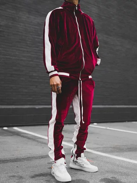 2026 Cross-Border Hot-Selling Men's Casual Wear, Sportswear, Velvet Men's Suits, Jackets, Pants, Cross-Border Foreign Trade Men's Clothing