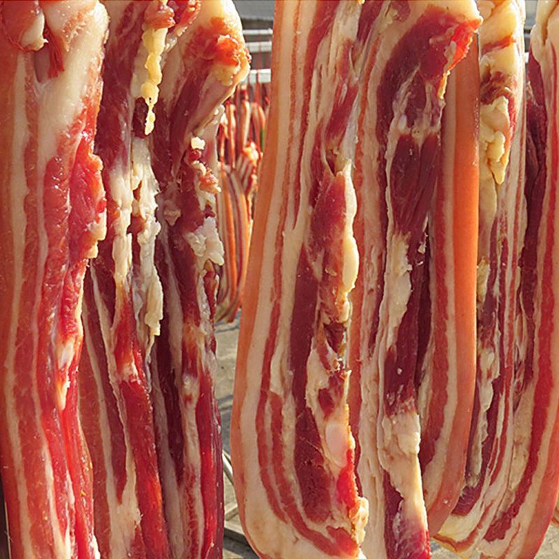 江西农家土猪腊肉咸肉日晒风干五花肉非四川烟熏腊肉1斤1包亚马逊