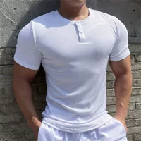 Спортивная футболка Radian thread, Мужская эластичная летняя облегающая, быстросохнущая, рубашка с короткими рукавами и фитнеса, рубашка Henry