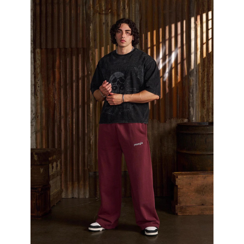 Cross-Border New Men's Sports Pants, Men's Jogging Fitness Embroidered Straight-Leg Casual Long Pants, Versatile Casual Sports Pants for Men