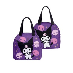 Cross-border new animated character Kuromi print element lunch bag for primary school students, hand-held ice pack