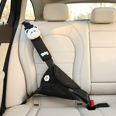 Seat belt shoulder pad – Seatbelt Shoulder Pad, Children's Anti-Neck - adjuster-panda-shoulder-pads-black