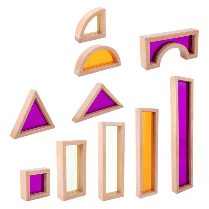 Bloques de construcción acrílicos de gran tamaño ventas directas de fábrica niños creativos juguetes de jardín de infantes translúcidos de color grande