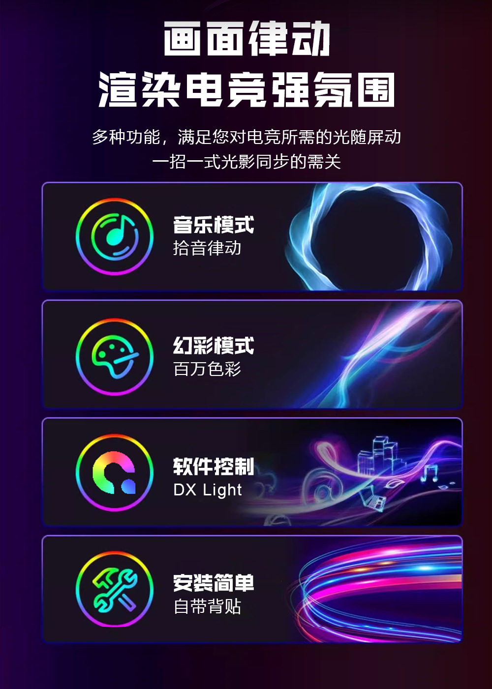 同屏幕电脑氛围灯