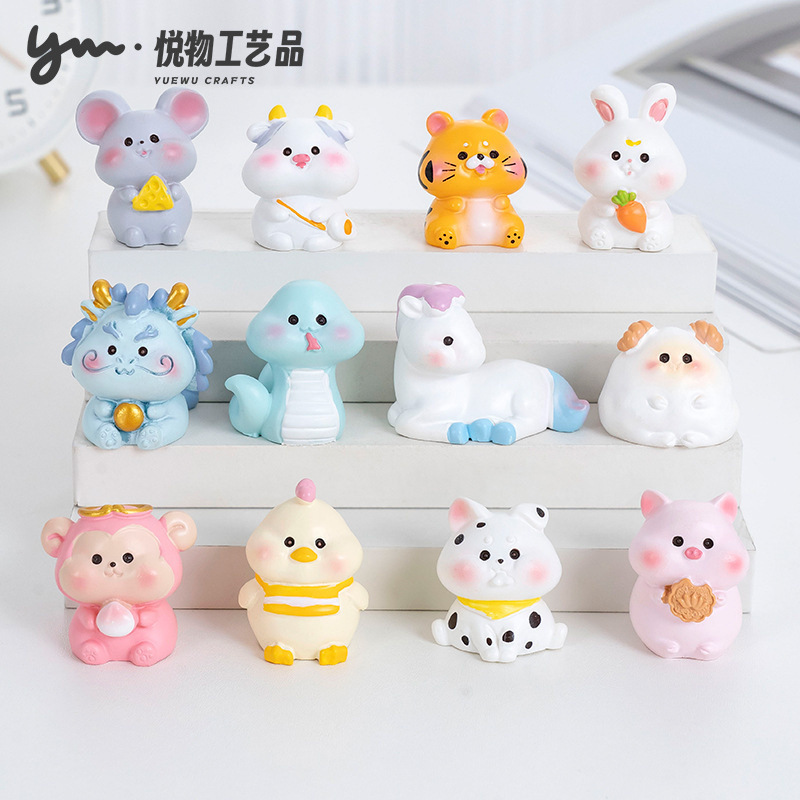 Creative Cute Zodiac DIY Decorations Blind Bag Accessories Micro Landscape Mini Desktop Car Small Ornaments