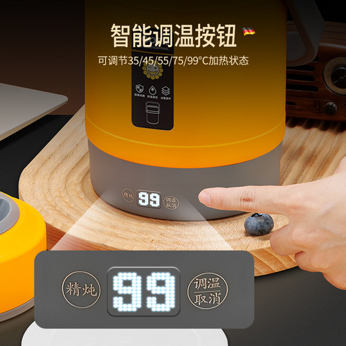 USB heated constant temperature rice bucket 304 stainless steel large capacity lunch box outdoor office workers portable thermal insulation pot wholesale