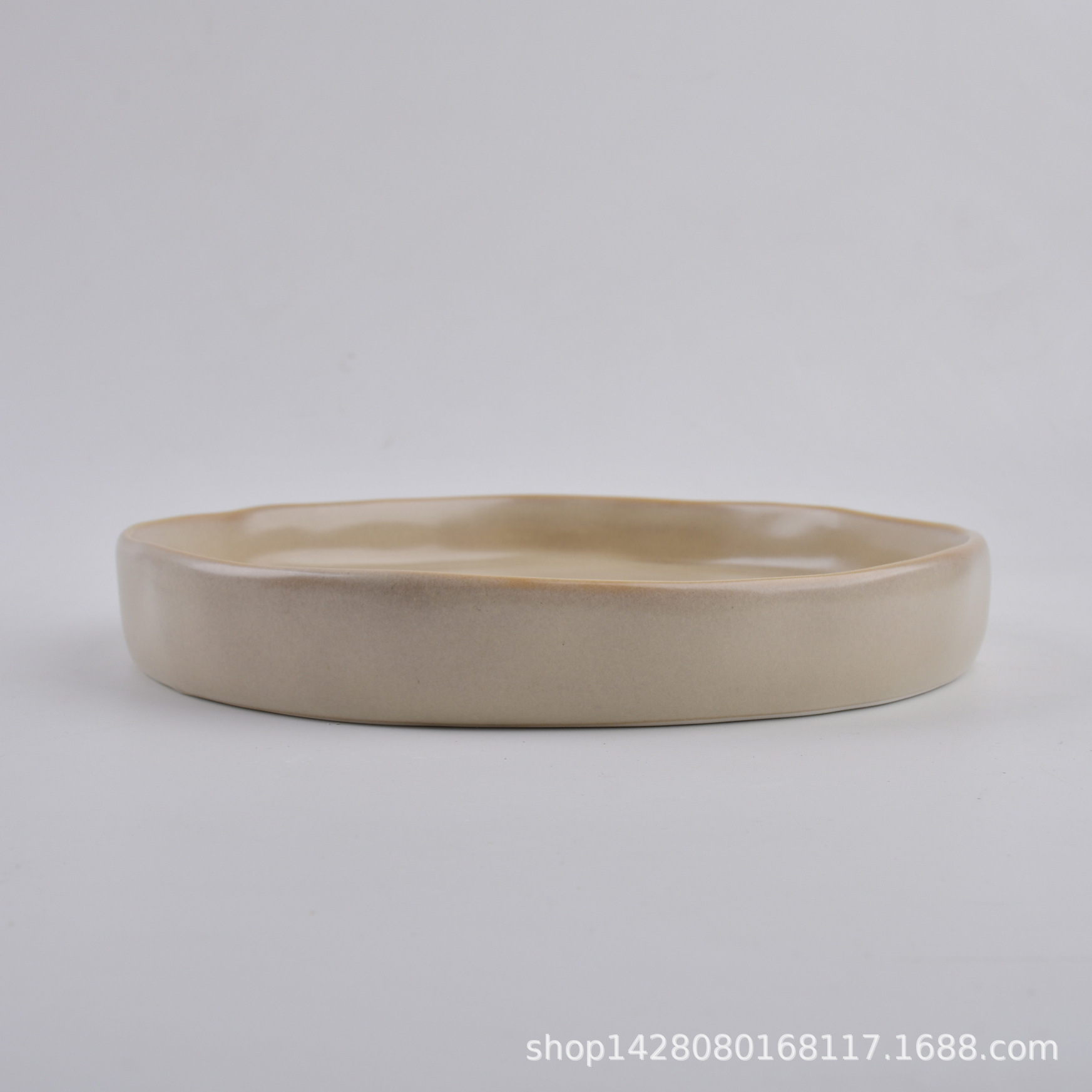 Comercio exterior estilo occidental casero carne de cerámica caqui de 9 pulgadas platos de comida occidental de alta calidad platos de platos fríos platos de hotel