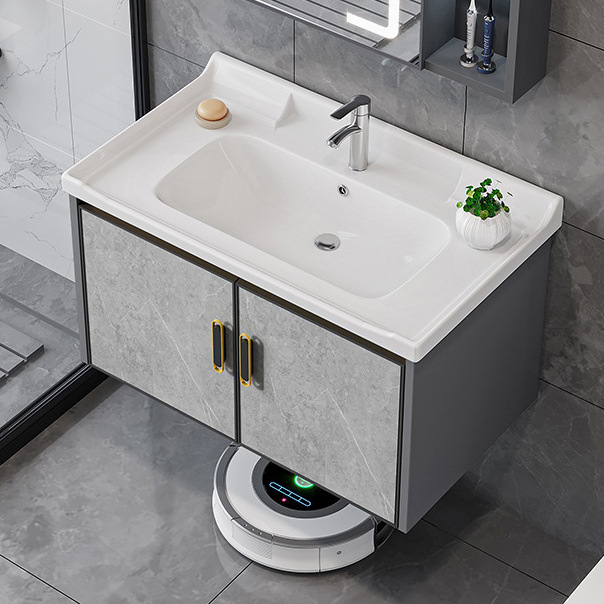 Bathroom Cabinet Wash Basin Combination Bathroom Household Small Apartment Washbasin Space Ceramic Integrated Simple