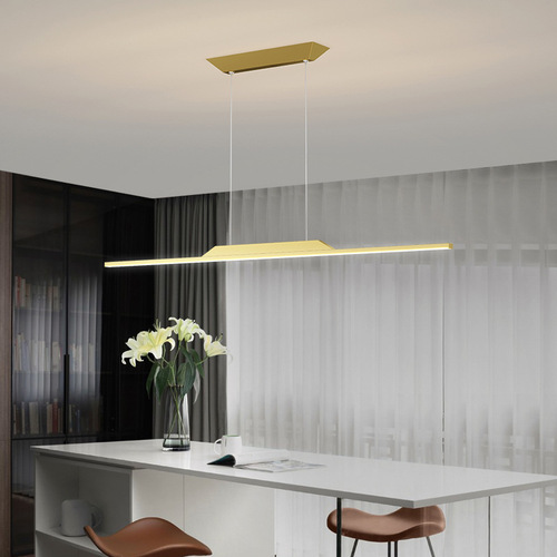 Nordic Italian minimalist modern minimalist studio one-line long dining room table designer bar restaurant chandelier