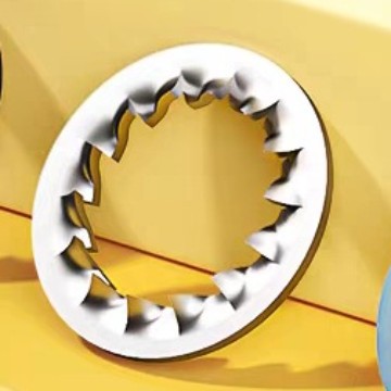 304不锈钢止动垫圈外内带齿垫片/锯齿防松Φ3-Φ16标准件强邦紧固