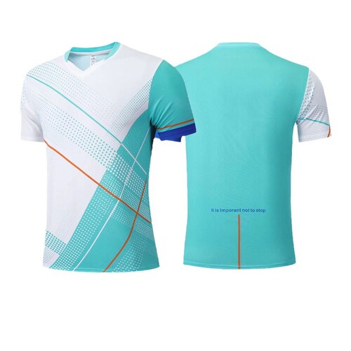 【Rank 1 Factory Store】Men's and Women's Badminton Top, Table Tennis and Volleyball Training Suit, Printed Competition Jersey