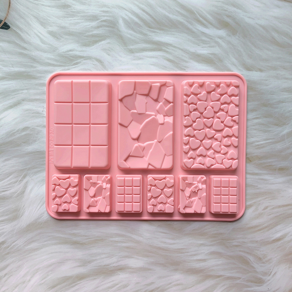 Tamaño de piezas de amor 171 molde de chocolate molde de silicona DIY pequeño amor molde de pastel de waffle