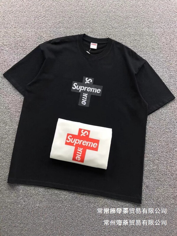 Supreme Letter Print Box High Version Short-Sleeve T-Shirt Unisex Loose Street Fashion Wholesale Dropshipping