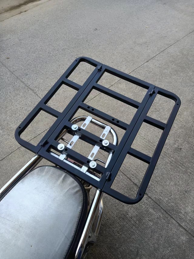 Motorcycle Folding Rack, Electric Vehicle Rack, Bicycle Iron Scooter Tail Rack, Take-Out Box Car Rack