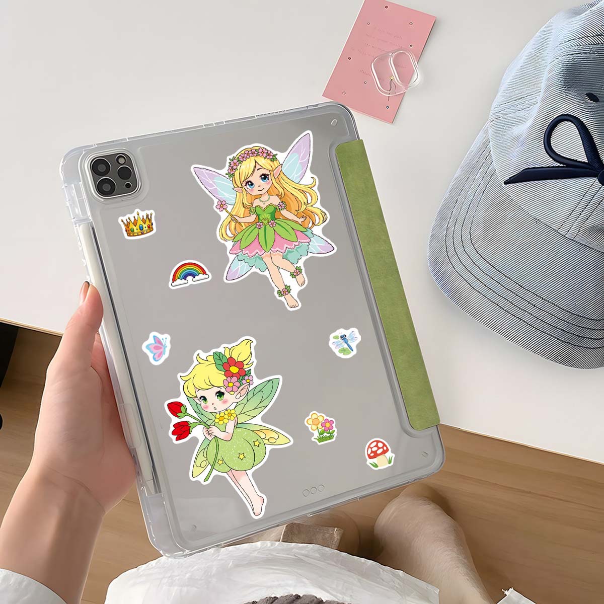8장 삼림요정 얼굴 바꾸기 스티커 DIY 통선자 콜라주 어린이 수제 익지 바꾸