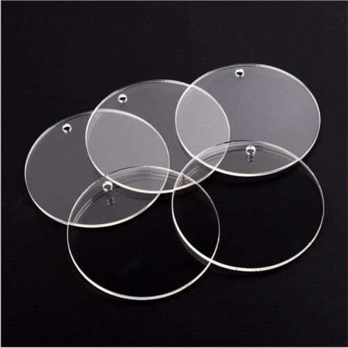 Cross-border transparent acrylic sheet Guka DIY plate handmade keychain pendant plexiglass blank embryo round sheet