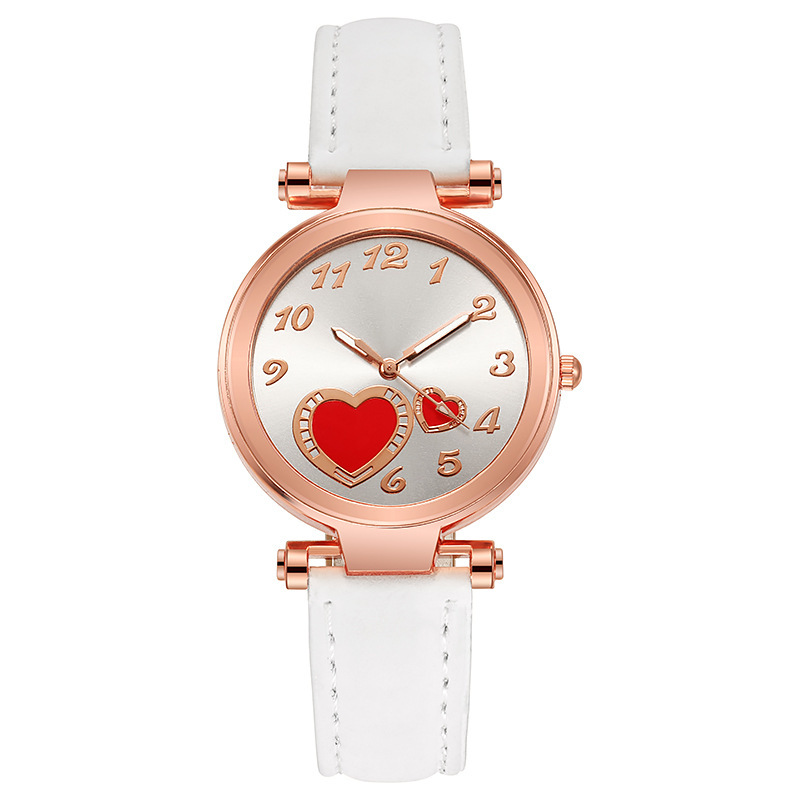 Reloj de amor retro estilo ins coreano para mujer, minimalista y versátil, mini temperamento para estudiantes, reloj de mujer de moda literaria